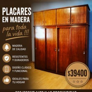 Placard de madera maciza