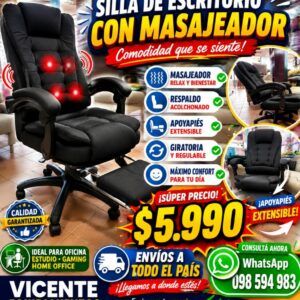 Silla de escritorio con masajeador