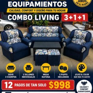 Combo living 3+1+1 - color a elección