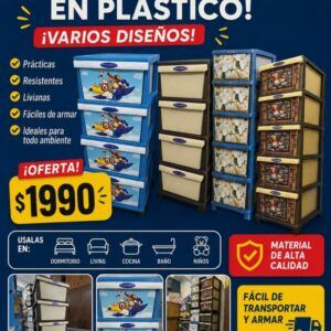 Cajoneras multiuso en plástico - varios diseños