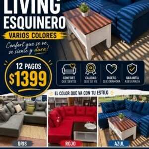 Living esquinero - varios colores a elección