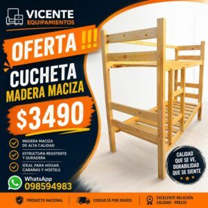 Cucheta madera maciza