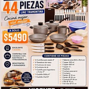 Batería 44 piezas de cocina  - TRAMONTINA
