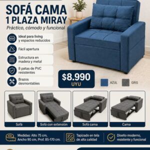 Sofá cama 1 plaza Miray