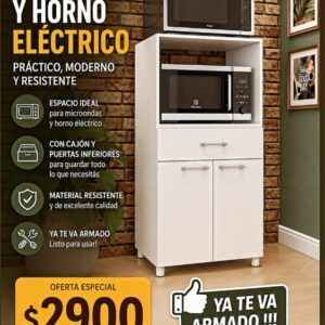 Armario microondas y horno eléctrico