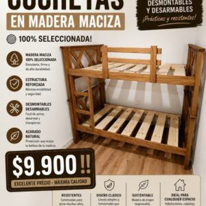 Cuchetas de madera reforzadas
