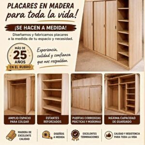 Placares en madera A MEDIDA - consulte